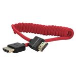 KONDOR BLUE HDMI Cable (12~24 Inch | Coiled, HDMI to HDMI | 4K/60Hz, Red)