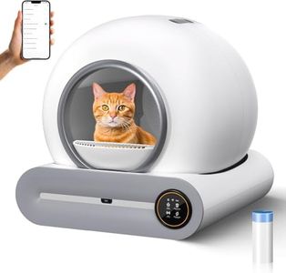 Advwin Self-Cleaning Cat Litter Box, Automatic Cat Litter Box 65L+9L Large Capacity for Multi Cats, APP Control, Odor Removal & Safety Protection Litter Box with Garbage Bags