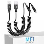 Coiled Lightning Cable 2 Pack, Appl