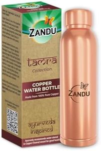Zandu Copper Bottle (950ml): 100% Pure BPA-Free Water Bottle | Copper-Infused Water | Leak Proof | Office Use | Boosts Immunity | Supports Digestive & Liver Health | Ayurveda Inspired