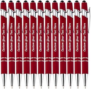 KOLOWKO Personalized 2-in-1 Ballpoint Pen & Stylus - Custom Text/Name/Message - Bulk Order Up to 1000 Pens for Business, Graduation, Anniversary