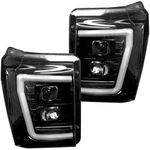 Recon 264272Bkc - Black/Smoke Led Dry Bar Halo Projector Headlights