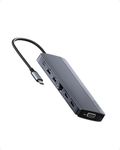 Anker Laptop Docking Station, 14 in 1 USB C Hub, Triple Display with 2 x 4K HDMI, 1080p VGA, 100W Power Delivery, 5Gbps USB-A/C Data Ports for MacBook, Dell XPS and More