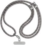 CASETiFY 8mm Rope Phone Strap with Card - Charcoal