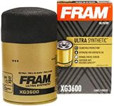 FRAM Ultra Synthetic Automotive Replacement Oil Filter, Designed for Synthetic Oil Changes Lasting up to 20k Miles, XG3600 with SureGrip (Pack of 1)