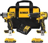 DEWALT 20V MAX Hammer Drill/Impact Driver Cordless Tool Kit, Brushless Motor, Variable Speed (DCK228D2)