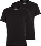 Calvin Klein 2-Pack Modern Cotton Stretch Cotton Crew-Neck T-Shirts, Black Black M