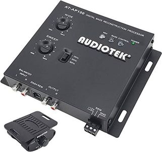 Audiotek AP100 Digital Bass Processor, Crossover for Car Subwoofer Tuners w/Knob