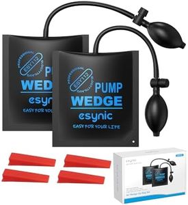 eSynic 2Pack Durable Air Wedge Bags Reliable Air Wedge Pump Bags Anti-slip Air Shim Bags Load-bearing 300lbs/136kg Air Door Lifting Tools with 4 Wedges for Door Window & Furniture Installation etc