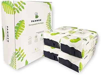 Panmer Pet Dog Wipes For All Pets Eco-Friendly Hypoallergenic Unscented Cleaning Wipes (400)
