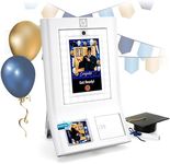 HP Sprocket Photo Booth Machine Instant Color Photo Printer - 10.1" Touchscreen Photobooth, LED Ring Light - Customize w/ 250+ Frames, Prints on 3x4 Zink Paper or Share via QR Code, Mobile App - White