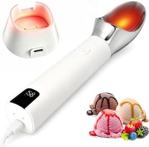 Heated Ice Cream Scoop Rechargeable with LED Display & Waterproof, Electric Ice Cream Scoop for Hard Ice Cream, 90s to Heats 158°F for Dessert Shops, Homes Kitchen Gadgets