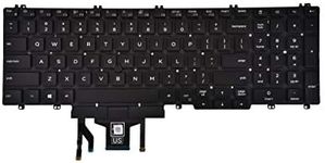 Replacement Keyboard for Dell Latitude 5500 5501 5510 5511, Precision 3540 3541 3550 3551 Series Laptop with Backlit with Pointer US Layout P/N: 0MMH7V NSK-EX0BC PK132FA1B00