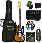 GEARit GI-150 Canyon Series, 39” Electric Guitar Set w/Amplifier, HSS Pickup with Coil Split, All-Inclusive Starter Kit with Tuner, Gig Bag, and Guitar Strap, Cable, Picks, Strings - Sunburst