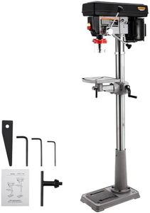 13 in Floor Drill Press, 7.5 Amp 120V, 288-3084 RPM Variable Speed Cast Iron Bench Drill Press, 0-45° Tilting Worktable, Tabletop Drilling Machine for Wood Metal