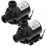 ULTECHNOVO 2 Pack DC 12 V Brushless Submersible Water Pump, Ultra Quiet Water Pump, 800 L/H 5 m for Fish Ponds, Aquariums, Fountains, Spouts, Solar Water Circulation System