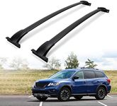 AUXMART Roof Rack Cross Bars Fit for Nissan Pathfinder 2013 2014 2015 2016 2017 2018 2019 2020 OE Style & Pathfinder Hybrid 2014, Adjustable Black Rooftop Luggage Rack, Aluminum Cargo Carrier Bars