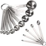 CLVEDU 14PCS Measuring Spoons Set Stainless 1 tbsp, 1/2 tbsp, and 1-1/64tsp Steel Measuring Spoons Teaspoon Measuring Spoons for Cooking Baking Spice Jars and Liquid Ingredients