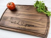 Personalized Cutting Board, Engraved Cutting Board, Wedding Gift, Anniversary Gift, Engagement Gift, Couples Gift, 048 (Maple, 11x6)