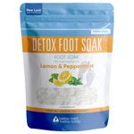 Detox Foot Soak (1kg) Epsom Salt Foot Soak With Lemon, Peppermint, Frankincense, & Lavender Essential Oils Plus Vitamin C Crystals (All Natural)