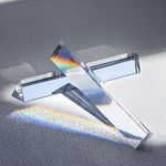 HDCRYSTALGIFTS 2pcs 150mm Clear Crystal Optical Glass Triangular Prism Clear Triple Prism for Photography Effects Physics Teaching Light Spectrum Optics Kits