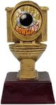 Gold Toilet Bowling Trophy - 6 Inch Tall | Engraved Last Place Bowler Award - Customize Now