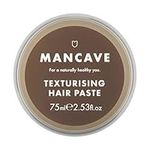 ManCave Texturising Hair Paste 75ml for Men, Natural looking Texture and Definition with Panthenol, Arginine, Caffeine, Flexible and Reworkable hold, Natural Formulation, Vegan Friendly