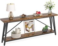 LITTLE TREE 70.9 Inch Long Entryway Console Table, Industrial Behind Sofa Couch Table for Living Room