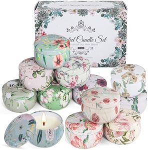 Juego de 12 Velas Aromática Perfumadas para Mujeres,Regalo para Madre/Mujer/Novia/Amigo/Compañera,Vela de Soja para San Valentín,Cumpleaños,Aniversario,Boda,Navidad