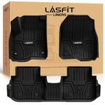 LASFIT Floor Mats Fit for 2023-2025 Honda CR-V/CRV Hybrid Models, All Weather TPE Car Liners, 1st & 2nd Row Set