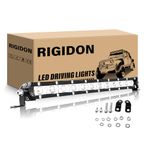 RIGIDON 13Inch 60W LED Light Bar, Slim Single Row Light Bar Spotlight Waterproof LED Work Light for Truck Boat Off-road Car ATV UTV SUV