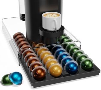 Storage Drawer for Nespresso Vertuo Coffee Pod Holder for Counter Acrylic Coffee Capsule Organizer - 40 Pods