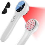 Portable Near Red Light Device for Body Joint, Cozion Infrared Red Light Device Portable Cold Red Light Device Infrared Lampe for Human/Pets (15X650nm +3x808nm)-White