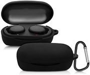 kwmobile Case Compatible with Sony WF-XB700 True Wireless Case - Silicone Cover Holder for Earbuds - Black