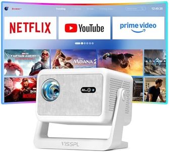 Smart Mini Beamer 4k [Offiziell APPs ] VISSPL 2600ANSI 4K Heimkino & Outdoor Beamer, Autofokus/Trapezkorrektur, WiFi6 Bluetooth Full HD 1080P Video Projektor für Handy/PC