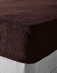 Super Soft TEDDY BEAR Fur Sherpa Fleece Winter Warm Fitted Sheet Bedding Bed Linen | Choice of 11 Colours King Chocolate