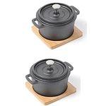 HAWOK Cast Iron Mini Round Cocotte 