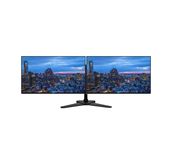 Dell Dual monitor Bundle Set - 2x U2417H 24" Inch Full HD 1080p PLS LED Monitor, HDMI DISPLAY USB, Dual Monitor Leg Base Stand (Renewed)