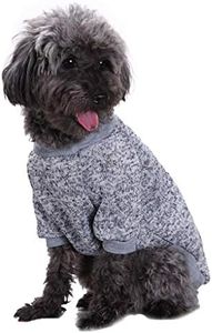 Jecikelon Dog Clothes Dogs Sweater Soft Puppies Clothing Winter Puppy Sweaters Warm Outfit for Dogs Small XXS XS Cat Apparel (X-Large, Grey)