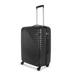 American Tourister Ivy Nxt 79Cm Medium Hardside Polycarbonate 4 Wheel Spinner Check-in Suitcase with Multi-Stage Telescopic Trolley and Mounted TSA Lock for Women & Men - Black