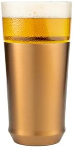 Elevated Craft Hybrid Vacuum Insulated Stainless Steel Base with Removable Pint Glass Insert, Ideal Insulation for Beers & Cold Beverages with Built-in Bottle Opener, Durable & Stylish, Copper (16 oz)