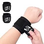 Wrist Compression Strap Support for Fitness, Weightlifting, Tendonitis, Carpal Tunnel Arthritis, Wrist Pain Relief - 2 Pack