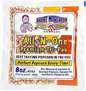 Great Northern Popcorn Company Movie Theater Style 40-Count Popcorn Packs Pre-Measured 8-Ounce All-in-One Kernel, Salt, Oil Packets for Popping Machines, 8 Ounce (Pack of 40)