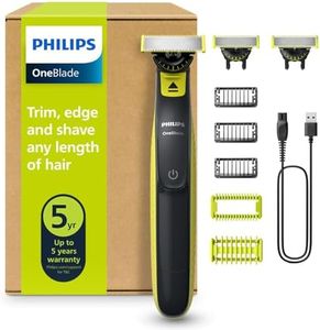 Philips OneBlade Hybrid 360 Blade Technology Electric Shaver for Face & Body, Beard Trimmer/Groomer with 3 x 360 Blade, 3 x Stubble Comb (1,3,5mm) & 1x Body Kit, Model QP2824/31
