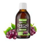 AquaOmega Ultimate Strength Plant-based Omega 3 High DHA Supplement, Omega 3 Supplements liquid with EPA from Omega 3 Algae Oil, 2000mg of Vegan Omega 3, 225ml Grape