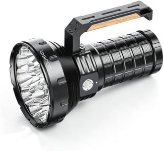 W322 Brightest Flashlight 58000 Lumens,Super Bright Flashlight with 16 pcs Cree XHP50.3 LEDs,High Powered Flash Light Long Beam 1715 Meters,Most Powerful Light for Caving,Search,Rescue and Hunting.