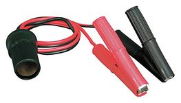 Roadpro 12V Battery Clip-On and Cigarette Lighter Adapter