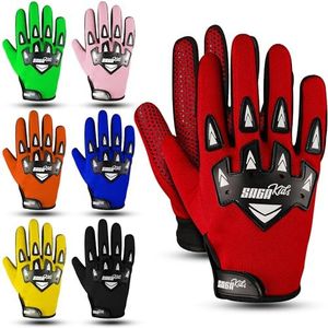 SAGA SPORTS Child Kids Boys Girls MX Motocross Gloves Dirty Bike Motorcycle Motorbike Gloves Mountain Bike Gloves Junior off Road Sports Knuckle Protective Cycling Hiking Outdoor (M, Red)