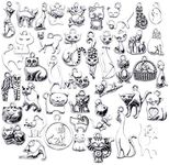 42pcs Antique Tibetan Silver Animals Charms Alloy Cat Charms Pendants Jewelry Making Accessories for DIY Necklace Bracelet Keychain