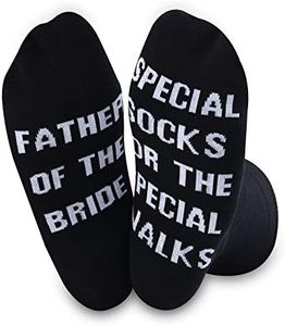 TSOTMO 2 Pairs Brother of The Bride Socks Special Socks for a Special Walk Wedding Party Gift Brother Gift from Bride, Father-bride, Medium